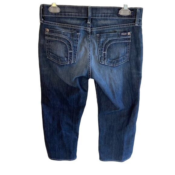 Anthropologie Fidelity Denim Medium Wash Straight Leg Cotton Jean Capris USA 27 - Picture 2 of 8